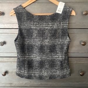 NWT! Banana Republic Vest Gray Black Size 8